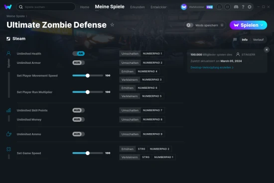 Ultimate Zombie Defense Cheats Screenshot