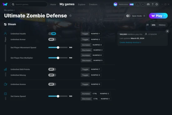 Ultimate Zombie Defense cheats screenshot