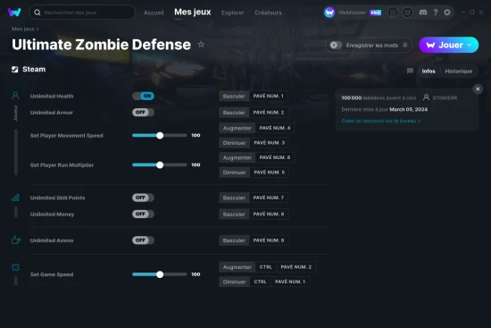 Capture d'écran de triches de Ultimate Zombie Defense
