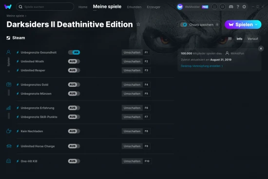 Darksiders II Deathinitive Edition Cheats Screenshot