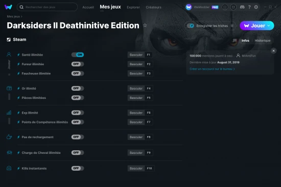 Capture d'écran de triches de Darksiders II Deathinitive Edition