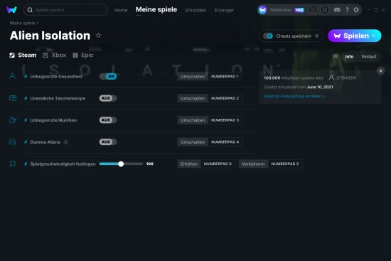 Alien Isolation Cheats Screenshot