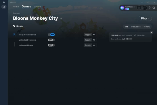 Bloons Monkey City cheats screenshot