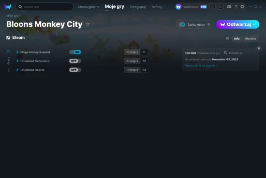 cheaty Bloons Monkey City zrzut ekranu