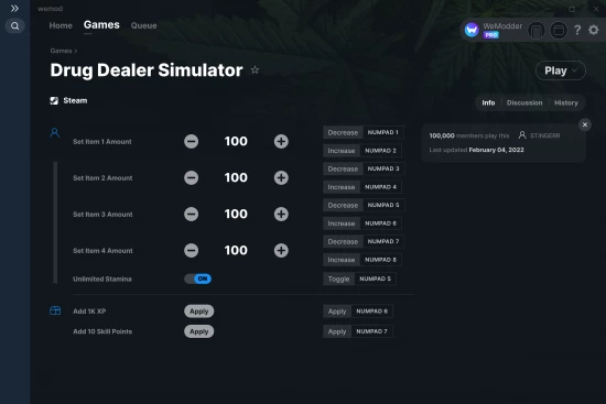 Drug Dealer Simulator cheats screenshot