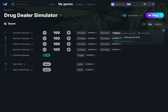 Drug Dealer Simulator cheats screenshot