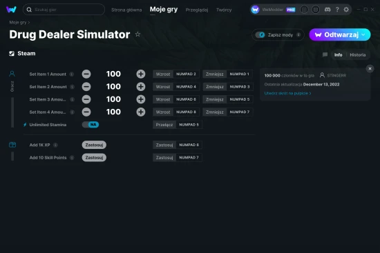 cheaty Drug Dealer Simulator zrzut ekranu