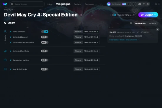 captura de pantalla de las trampas de Devil May Cry 4: Special Edition