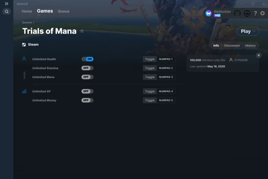 Trials of Mana cheats screenshot