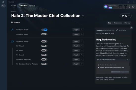 Halo 2: The Master Chief Collection cheats screenshot