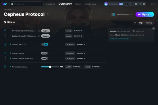 Cepheus Protocol hilelerin ekran görüntüsü