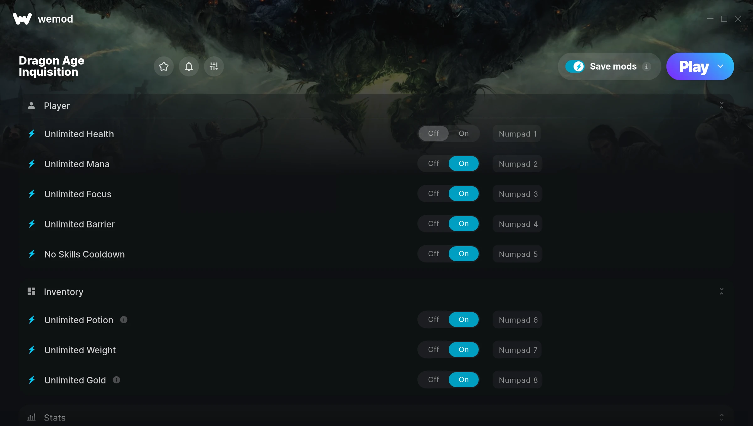 Dragon Age Inquisition Cheats & Trainers for PC WeMod