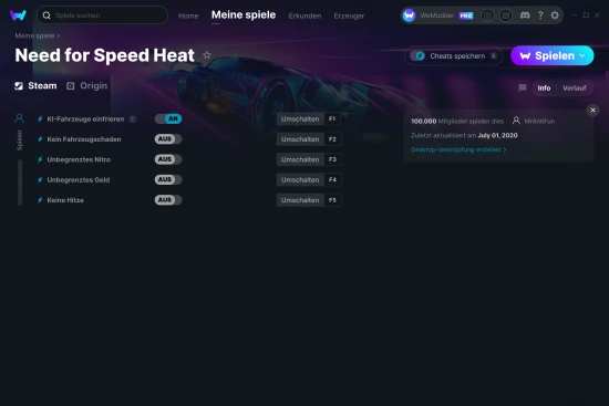 Need for Speed Heat Cheats Screenshot