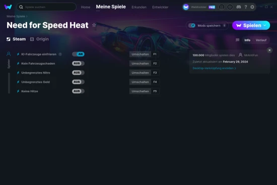 Need for Speed Heat Cheats Screenshot