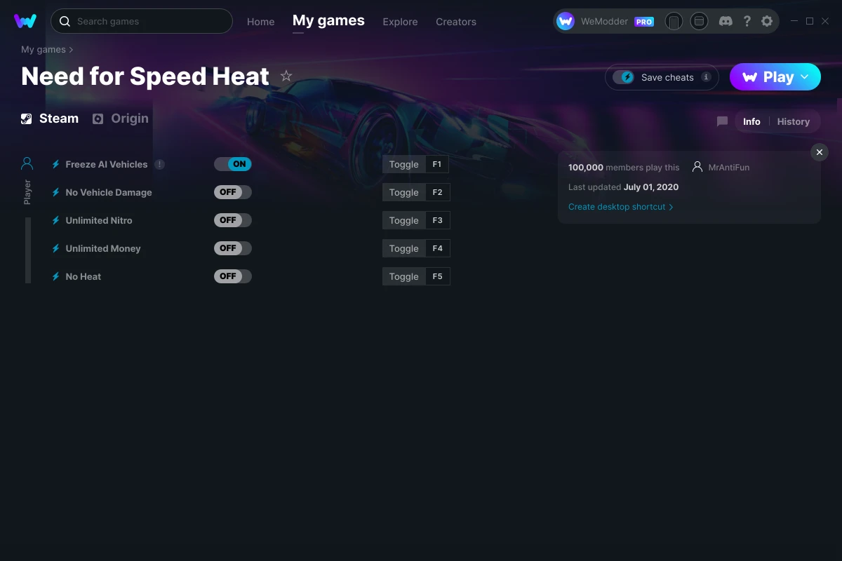 Forfærde spredning sweater Need for Speed Heat Cheats and Trainers for PC - WeMod