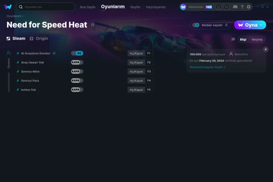 Need for Speed Heat hilelerin ekran görüntüsü