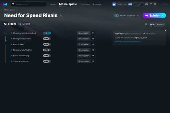 Need for Speed Rivals Cheats Screenshot