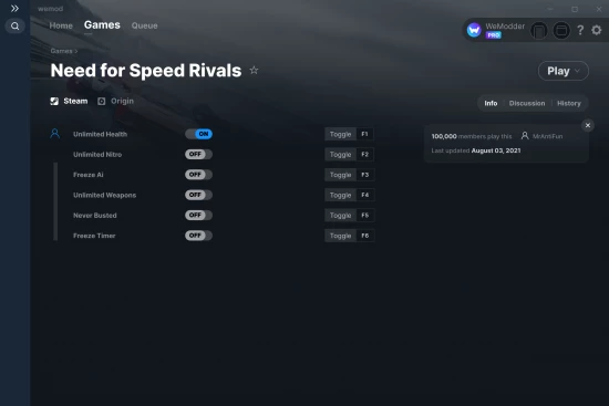 Need for Speed Rivals cheats screenshot