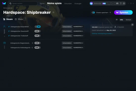 Hardspace: Shipbreaker Cheats Screenshot