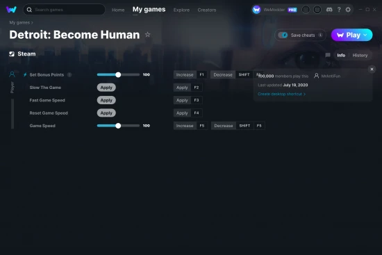 Detroit: Become Human cheats screenshot