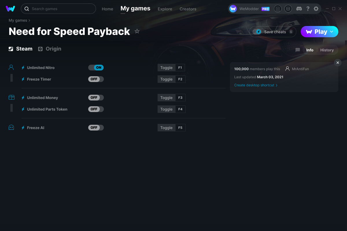 Need for Speed™ Payback on Steam