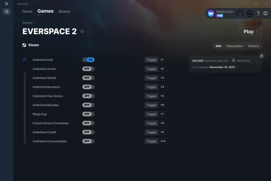 EVERSPACE 2 cheats screenshot