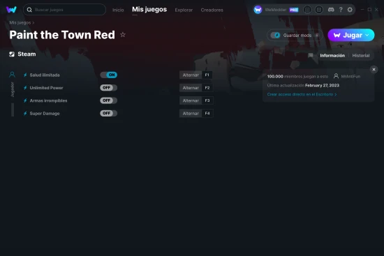 captura de pantalla de las trampas de Paint the Town Red