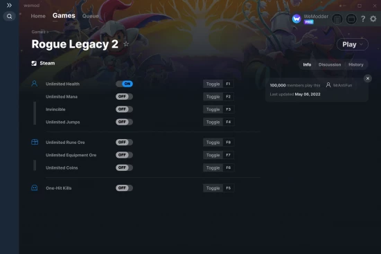 Rogue Legacy 2 cheats screenshot