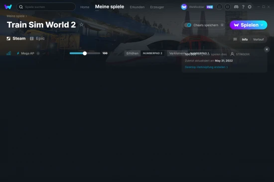 Train Sim World 2 Cheats Screenshot