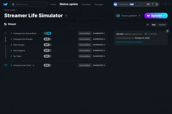 Streamer Life Simulator Cheats Screenshot