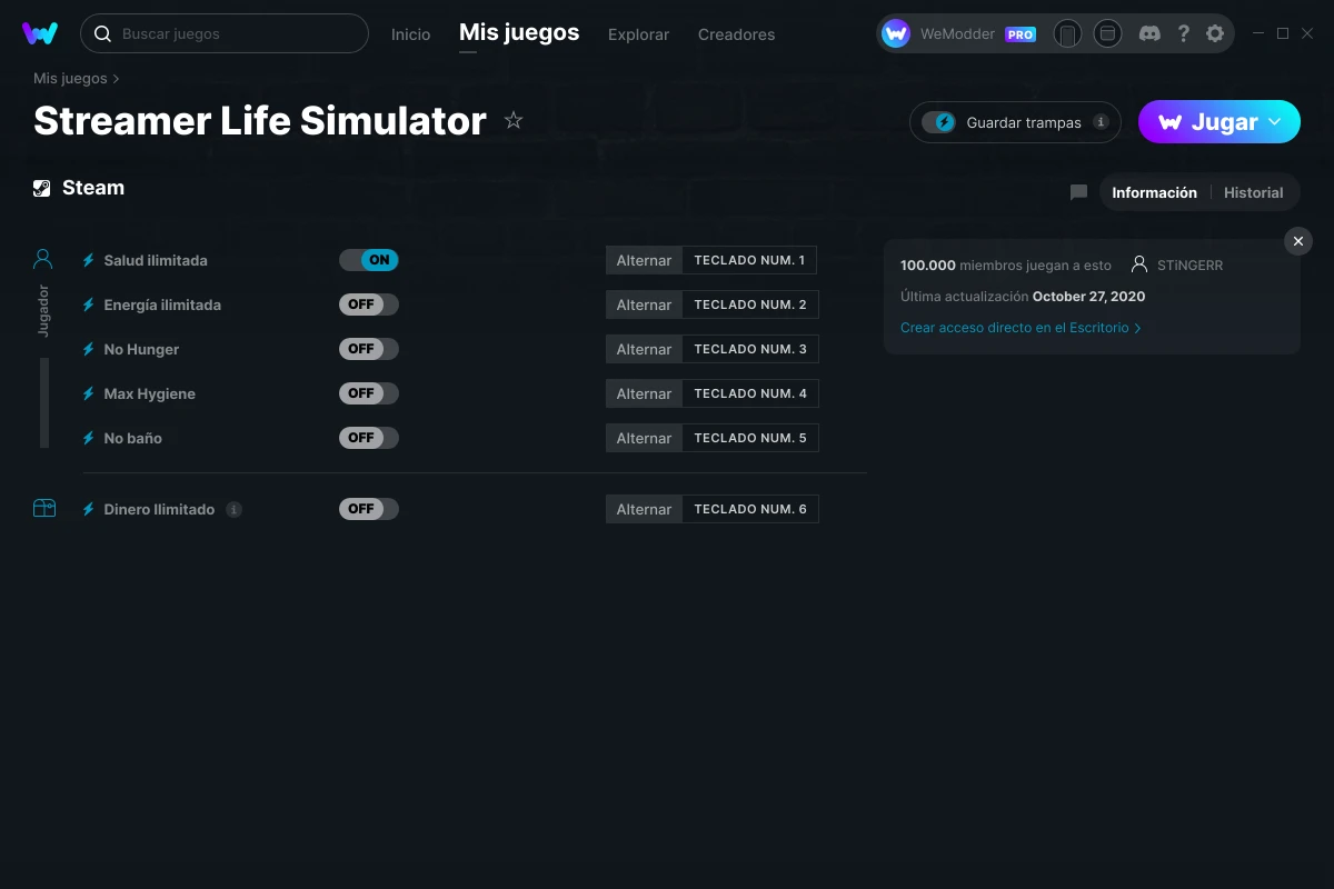 Trampas y Trainers de Streamer Life Simulator para PC