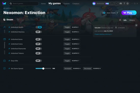 Nexomon: Extinction cheats screenshot