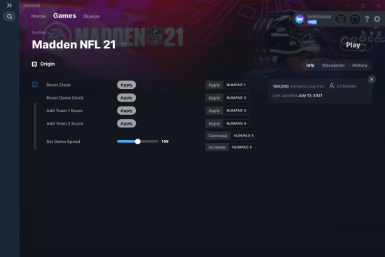 Madden NFL 21 cheats screenshot