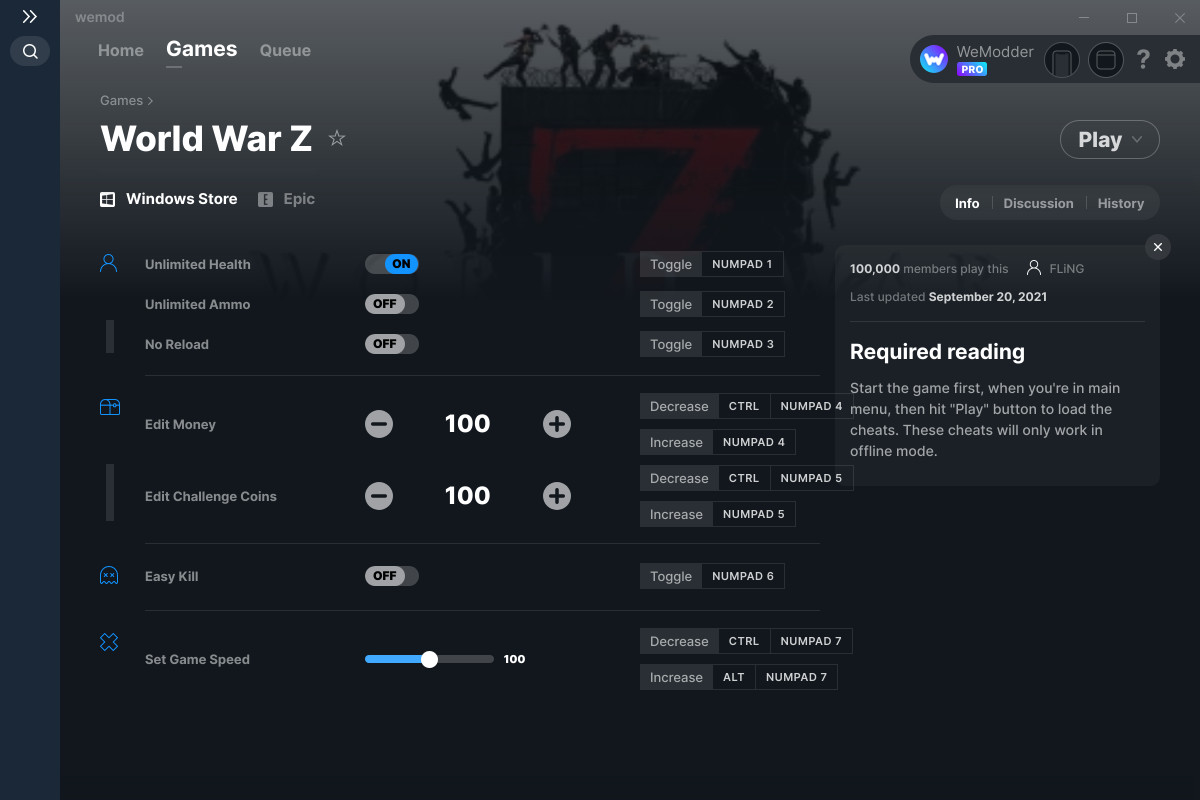 World War Z Cheats And Trainer For Windows Store Trainers Wemod Community