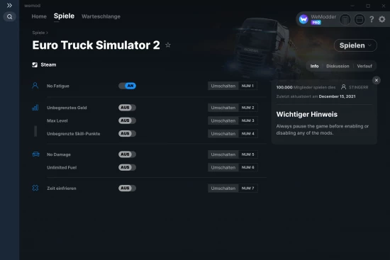Euro Truck Simulator 2 Cheats Geld Und Level Euro Truck Simulator 2 Cheats und Trainer für PC - WeMod