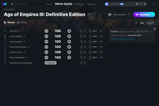 Age of Empires III: Definitive Edition Cheats Screenshot