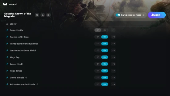 Capture d'écran de triches de Solasta: Crown of the Magister