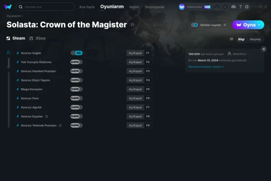 Solasta: Crown of the Magister hilelerin ekran görüntüsü