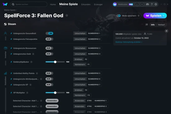 SpellForce 3: Fallen God Cheats Screenshot