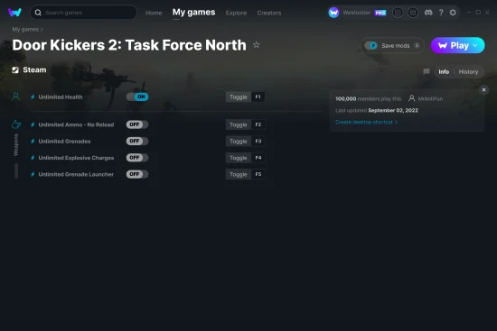 Door Kickers 2: Task Force North cheats screenshot