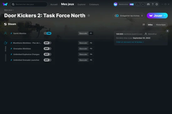Capture d'écran de triches de Door Kickers 2: Task Force North