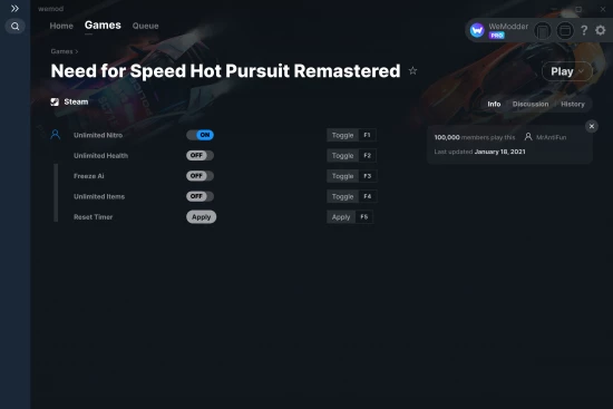 Need for Speed Hot Pursuit Remastered cheats screenshot