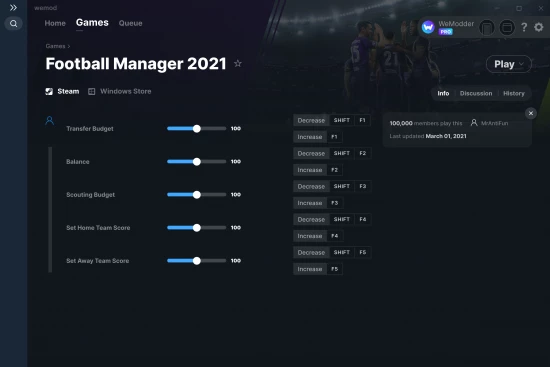 Football Manager 2021 cheats screenshot