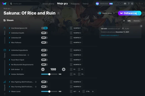 cheaty Sakuna: Of Rice and Ruin zrzut ekranu