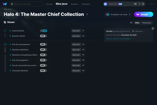 Capture d'écran de triches de Halo 4: The Master Chief Collection