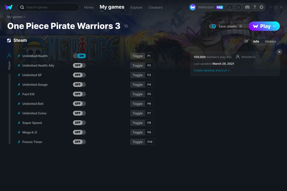 One Piece Pirate Warriors 3 cheats screenshot