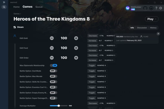 Heroes of the Three Kingdoms 8 cheats screenshot