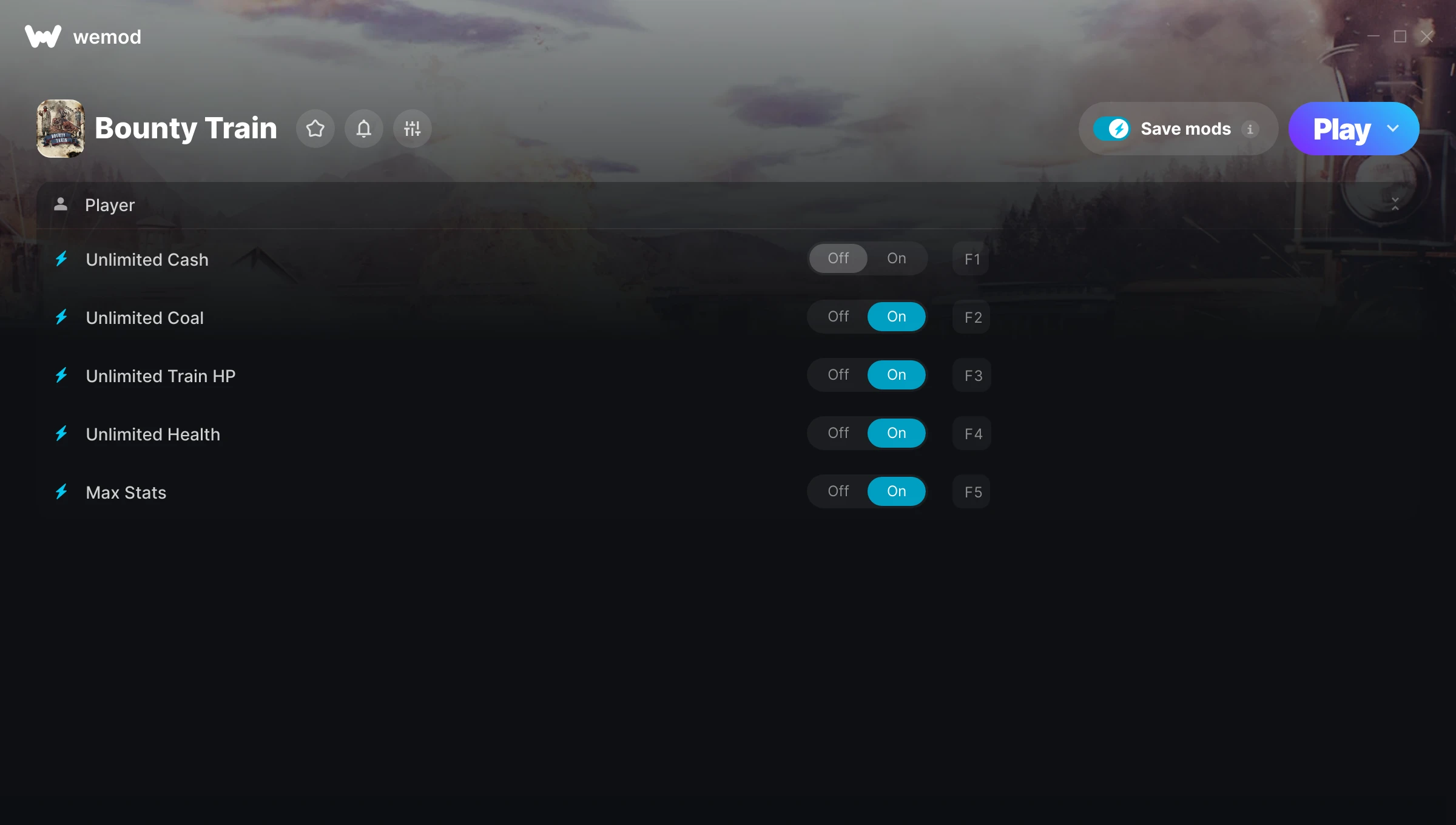 Bounty Train cheats screenshot