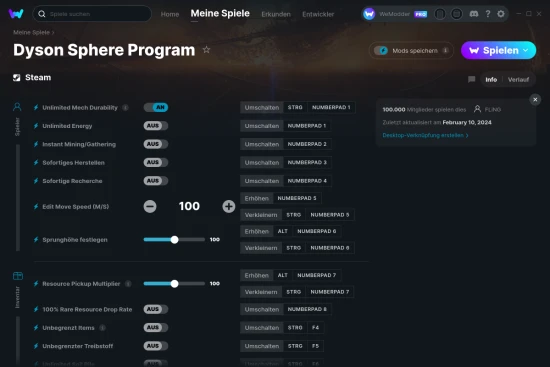 Dyson Sphere Program Cheats Screenshot