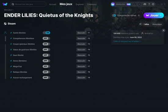 Capture d'écran de triches de ENDER LILIES: Quietus of the Knights